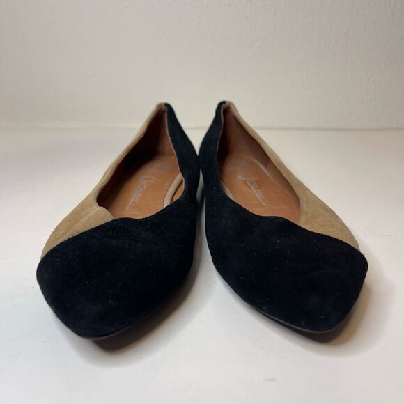 Jeffrey Campbell Impish Two Tone Camel & Black Flats Size 6.5 - Picture 2 of 8